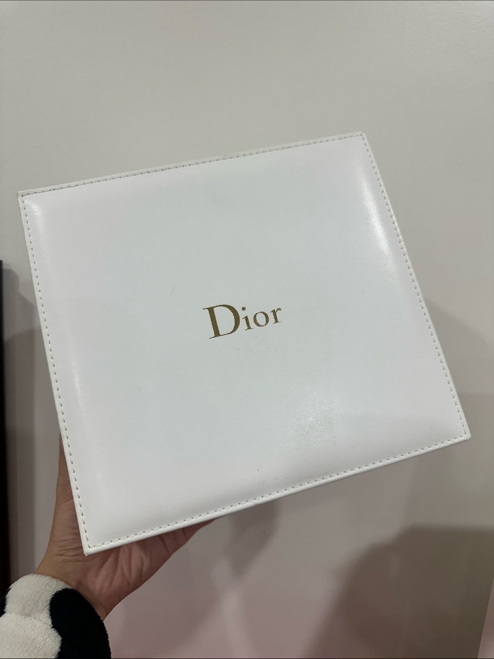 Dior White Panel Wall Decor with Gold Logo